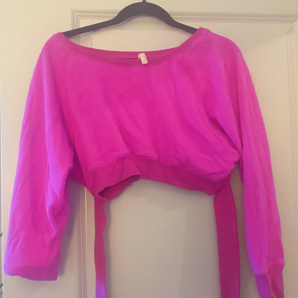 Free People Sweatshirt Crop Top